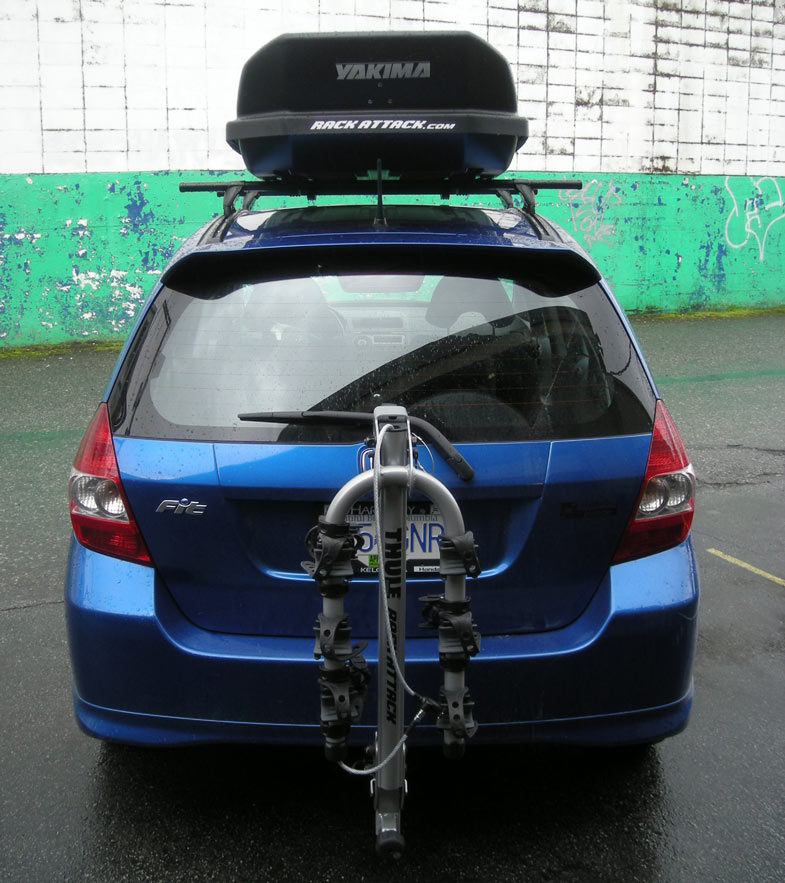 Honda Fit Rear Rails 2007 Honda Fit: roof rack, cargo box, bike rack - Rack Attack Articles ...