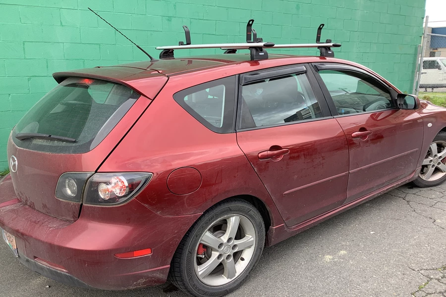Mazda 3 5dr Base Roof Rack Systems installation