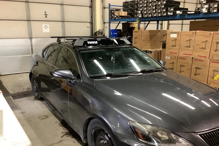 Lexus IS Base Roof Rack Systems installation