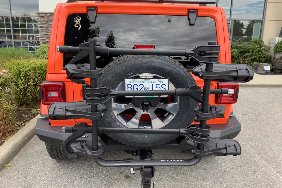 Jeep Wrangler JL Unlimited Hardtop 4DR Bike Racks installation