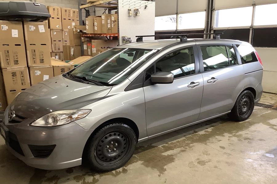 Mazda 5 Base Roof Rack Systems installation