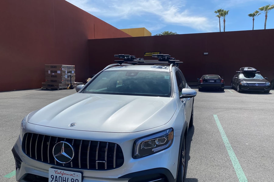 Mercedes-Benz GLB Base Roof Rack Systems installation
