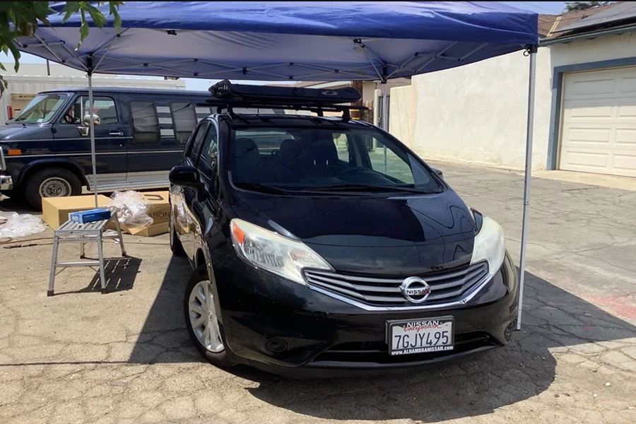 Nissan Versa Note Base Roof Rack Systems installation
