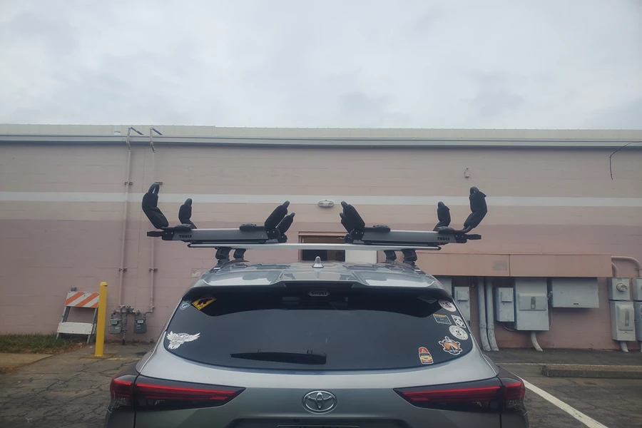 Toyota Highlander Water Sport Racks installation