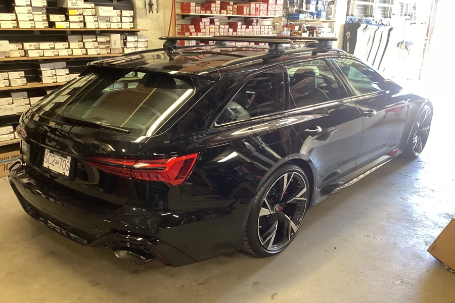 Audi RS6 Avant Base Roof Rack Systems installation