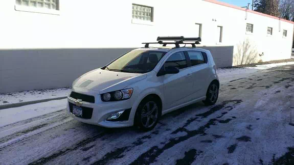 Chevrolet Sonic Base Roof Rack Systems installation
