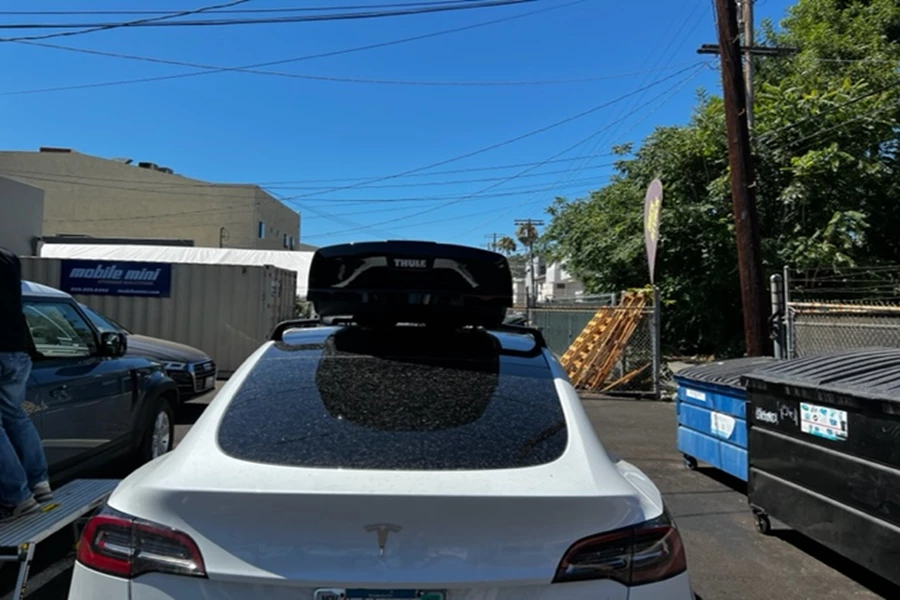 Tesla Model Y Base Roof Rack Systems installation
