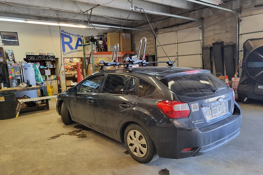 Subaru Impreza Water Sport Racks installation