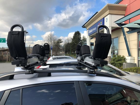 Subaru Crosstrek Hybrid Water Sport Racks installation